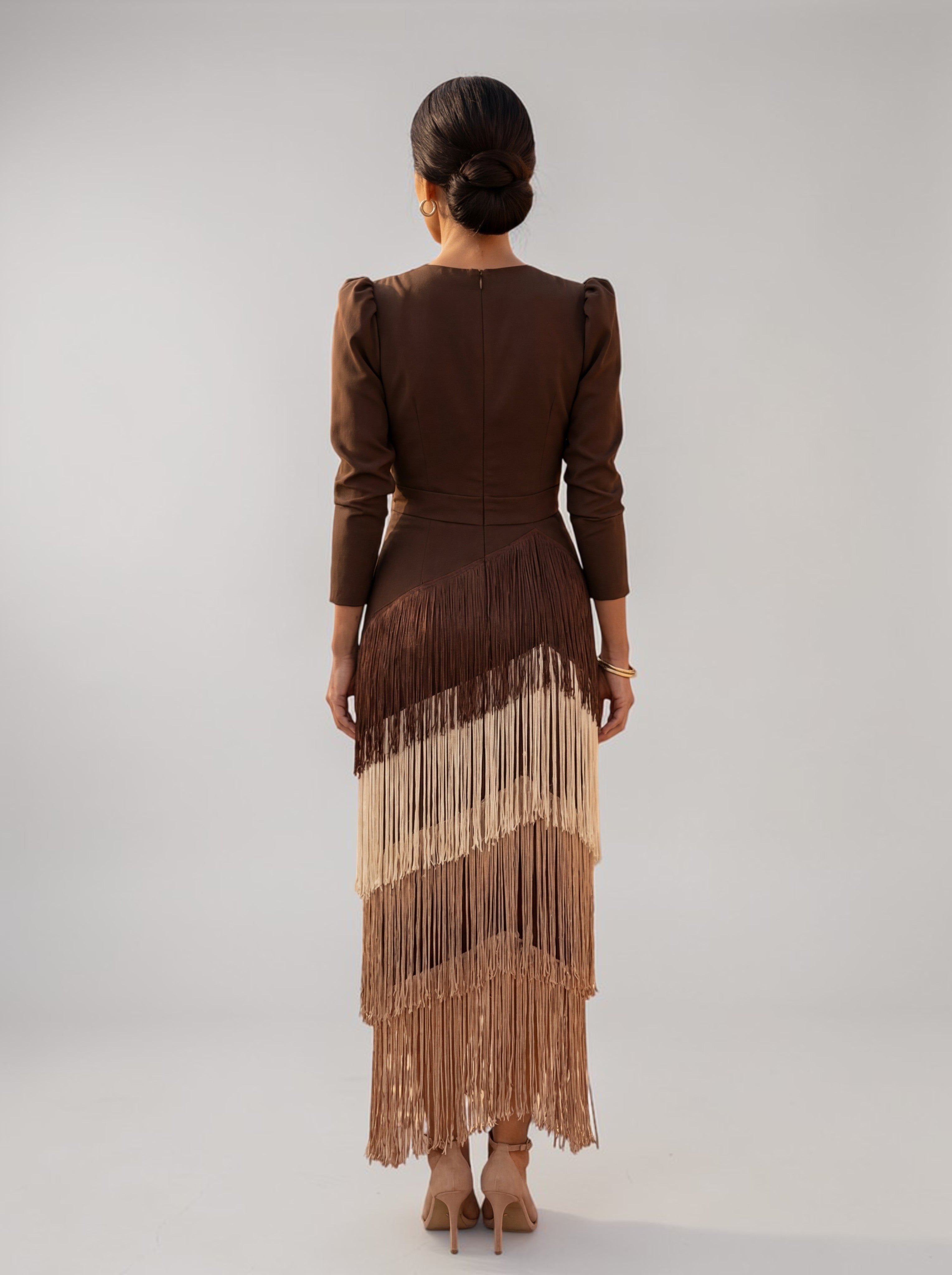 Sofia | Abito Elegante con Frange