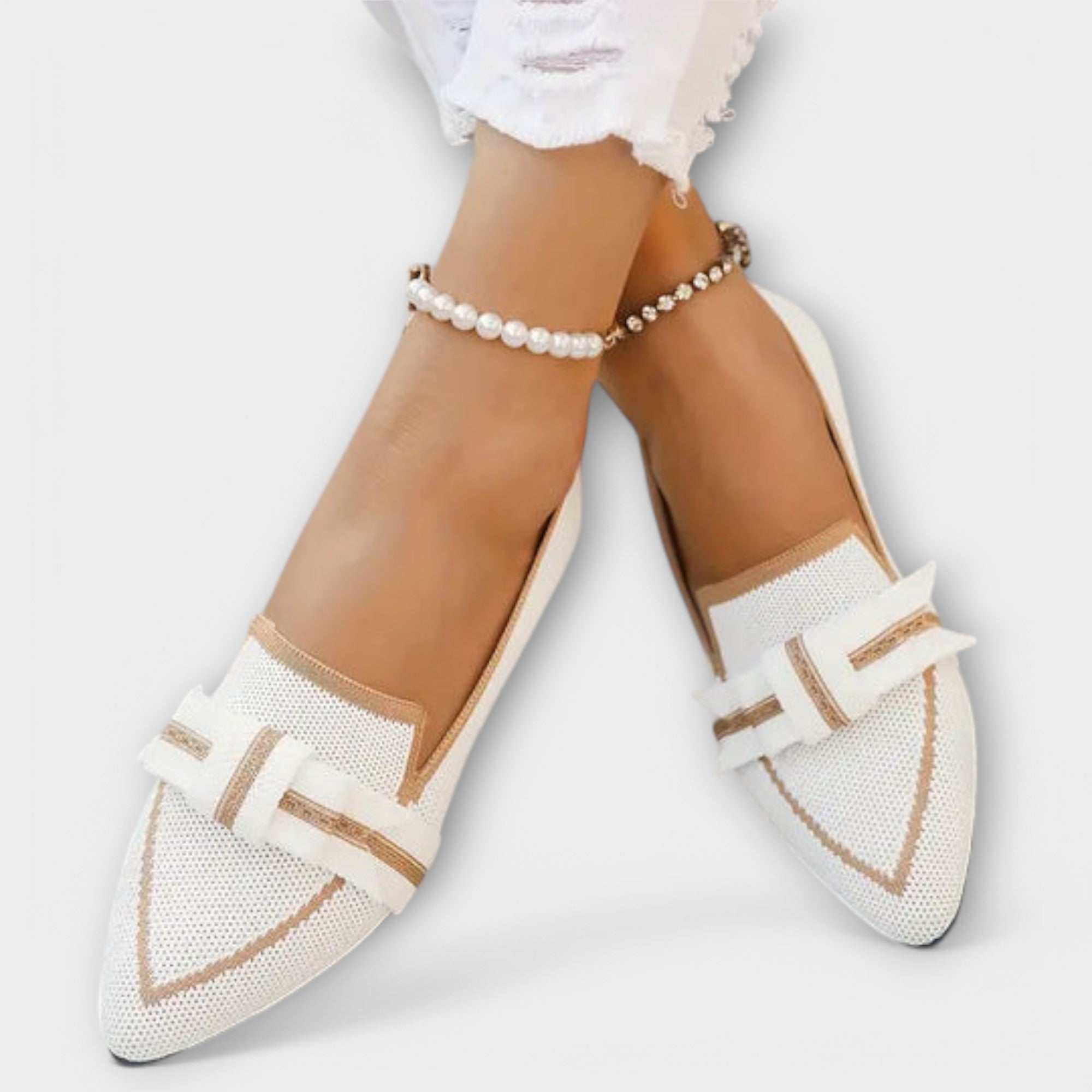 Scarpe da donna con suola piatta e design a nodo