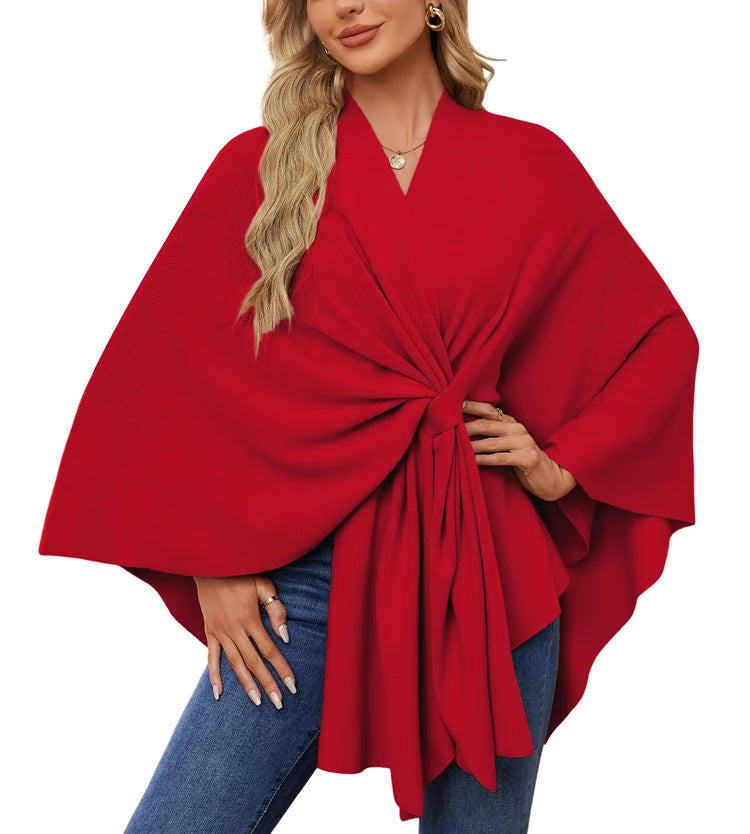 Maegan | Elegante scialle tipo poncho con morbida apertura frontale