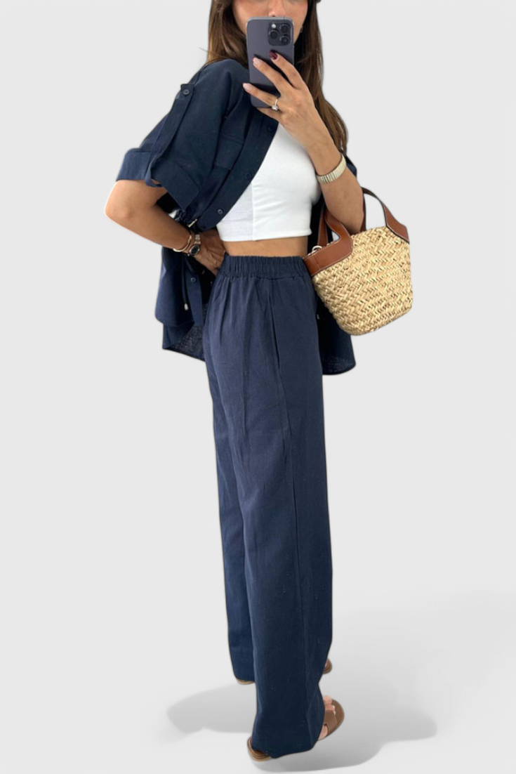 Lani Set Relax con Camicia e Pantaloni