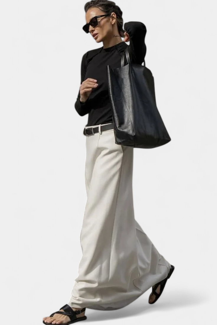 Gonna Ada H-Line Monocromatica con Stile Urbano Moderno