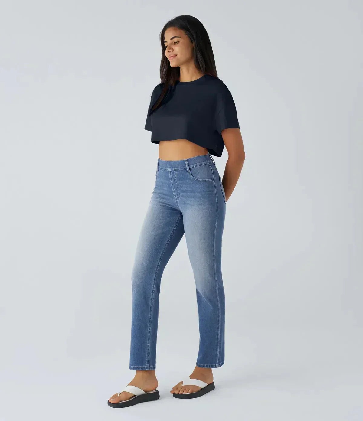 Pantaloni Elasticizzati e Comodi con Vita Alta