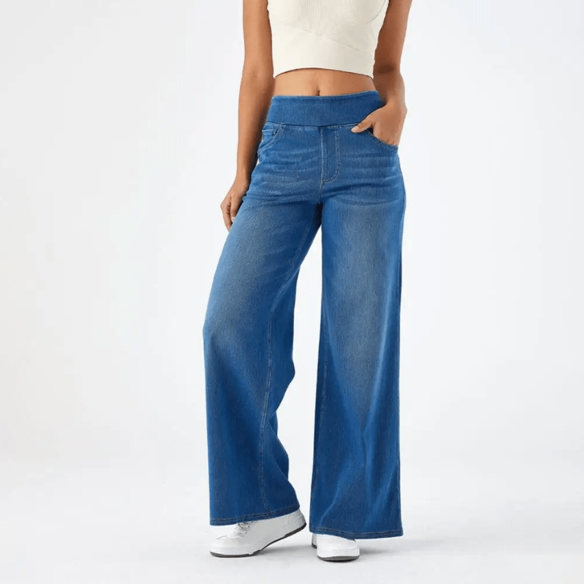 Pantaloni Comodi con Elastico in Vita