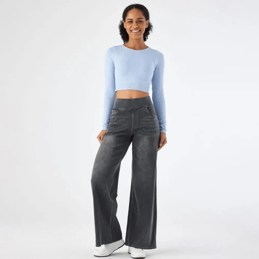 Pantaloni Comodi con Elastico in Vita