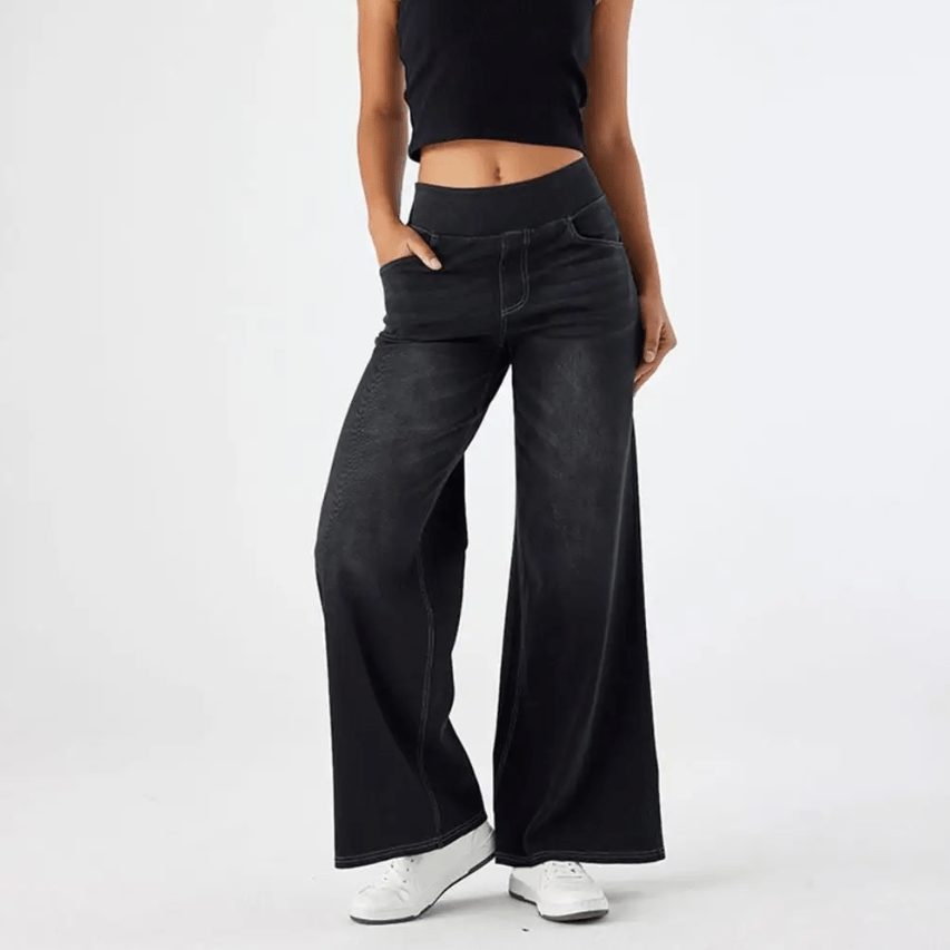 Pantaloni Comodi con Elastico in Vita