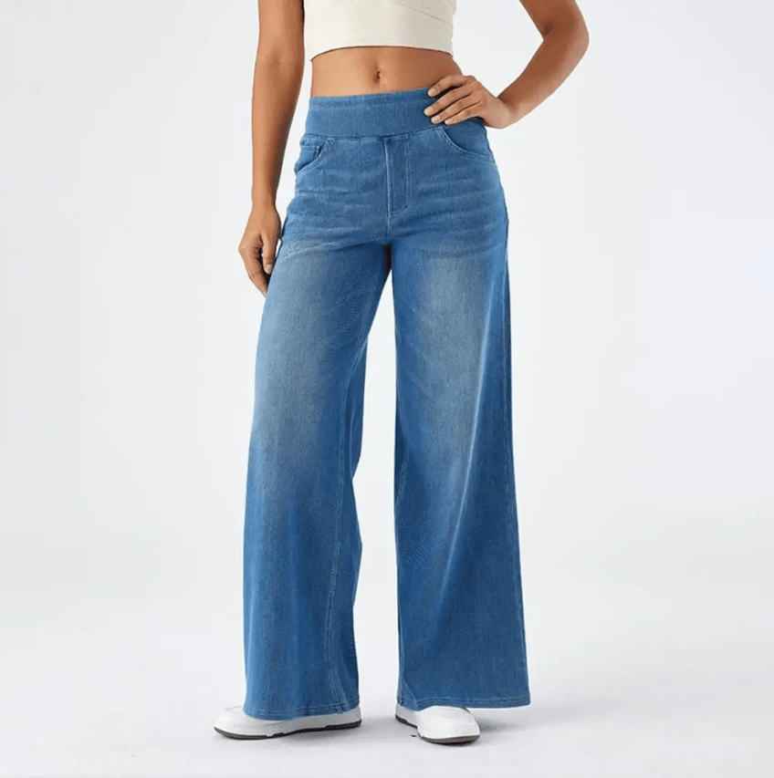 Pantaloni Comodi con Elastico in Vita