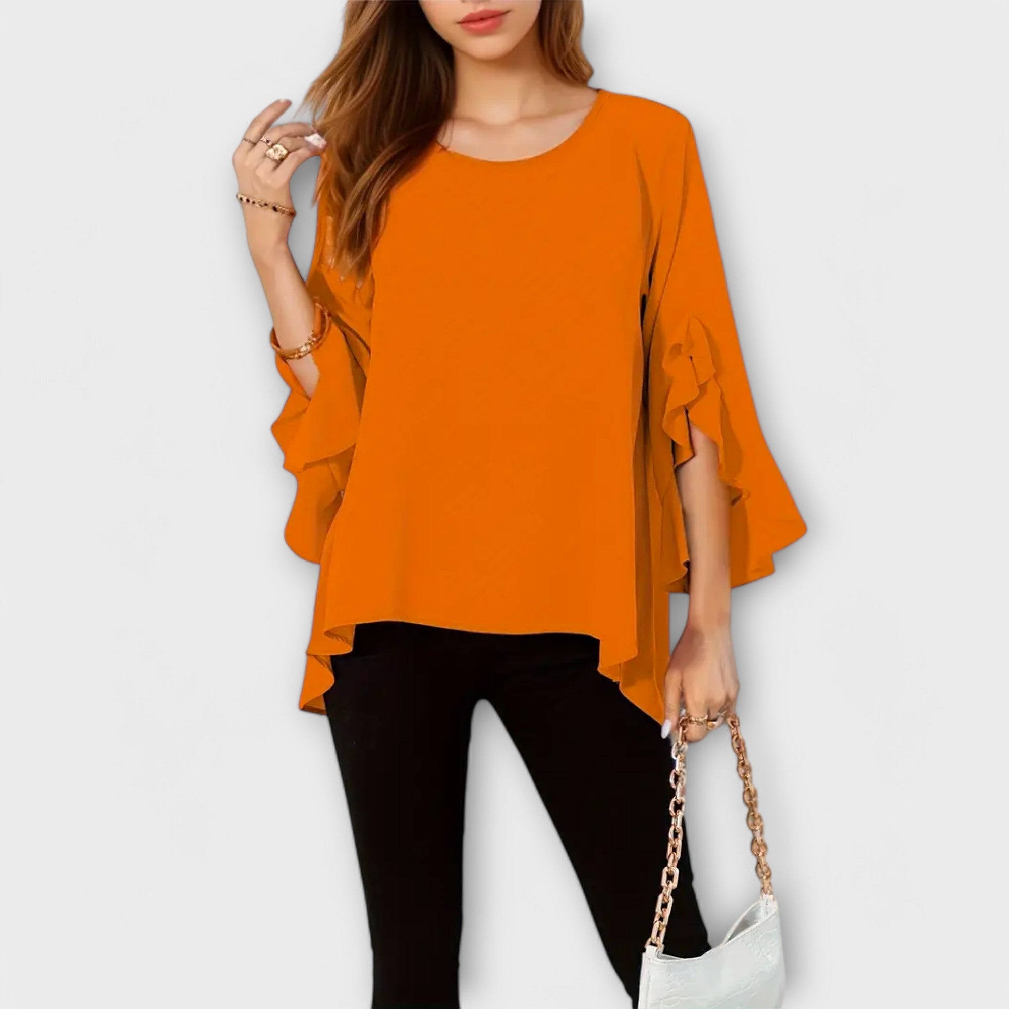 Aria - La blusa perfetta per la primavera con scollatura rotonda