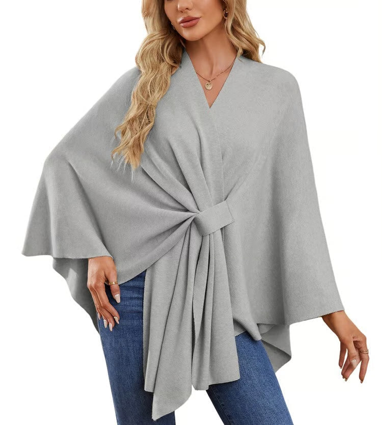 Maegan | Elegante scialle tipo poncho con morbida apertura frontale