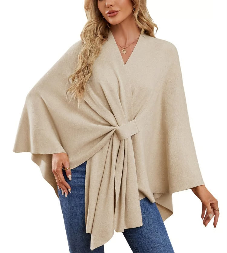 Maegan | Elegante scialle tipo poncho con morbida apertura frontale