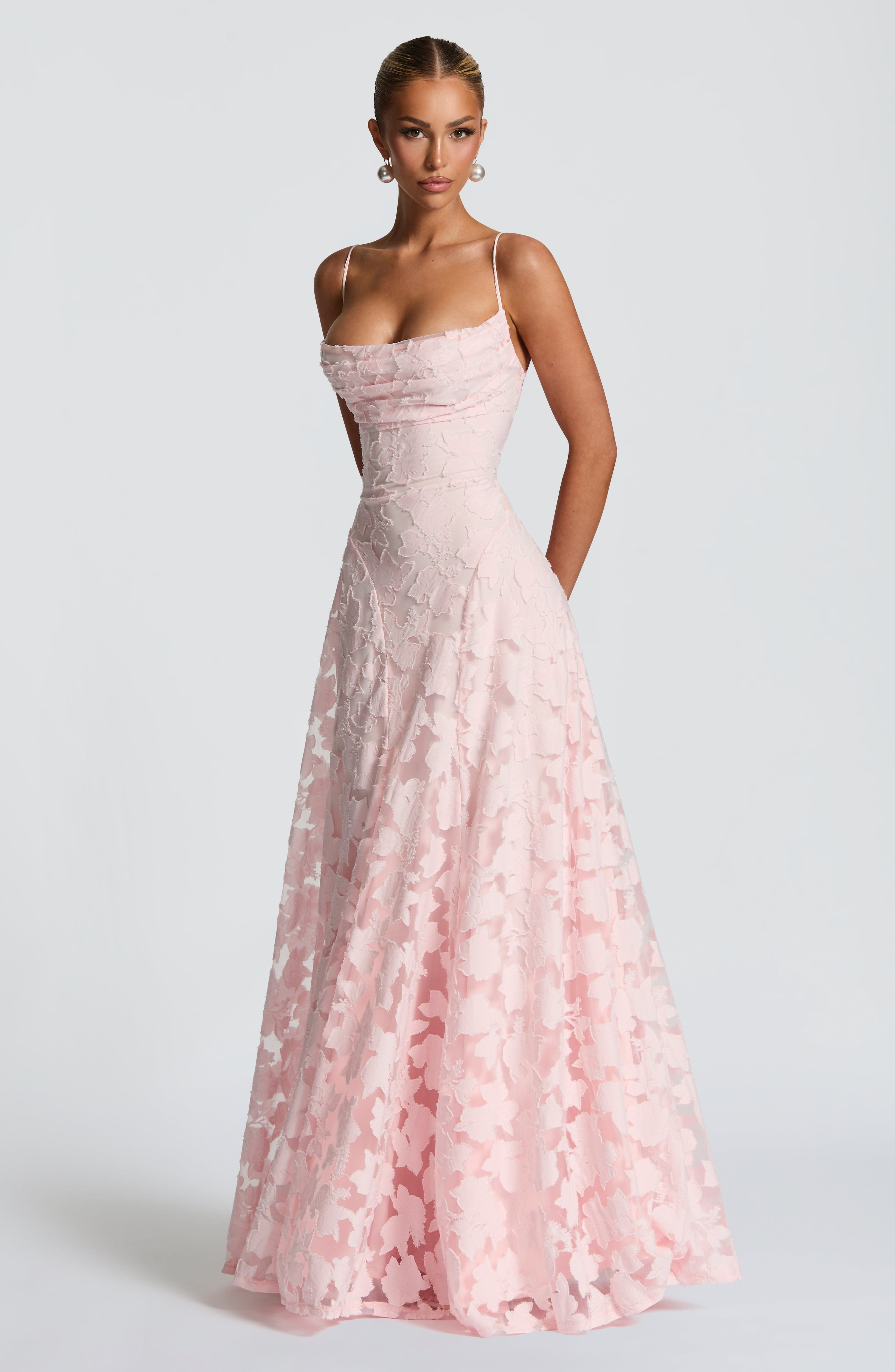Francisa - Maxi Abito con Corsetto in Pizzo