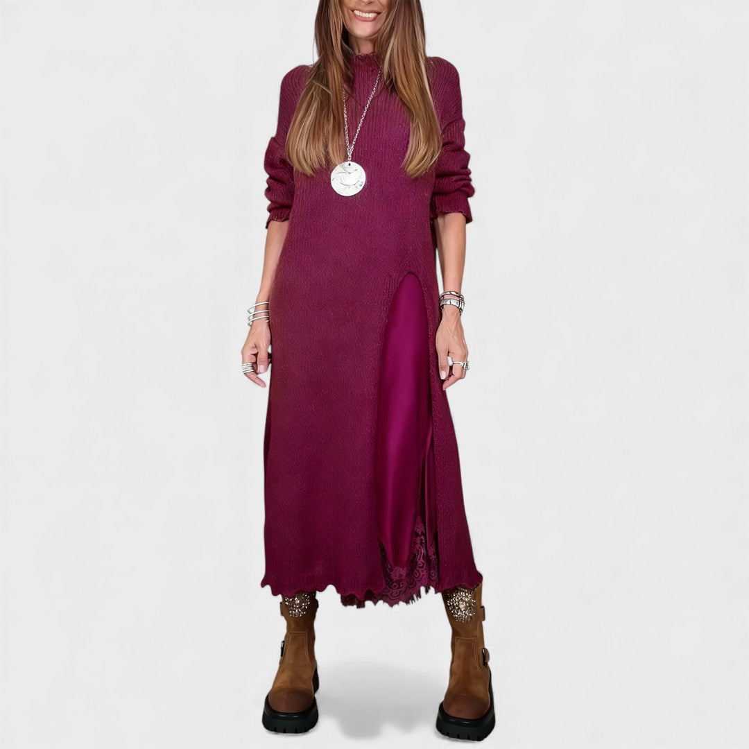 Lena | elegante abito lungo in maglia