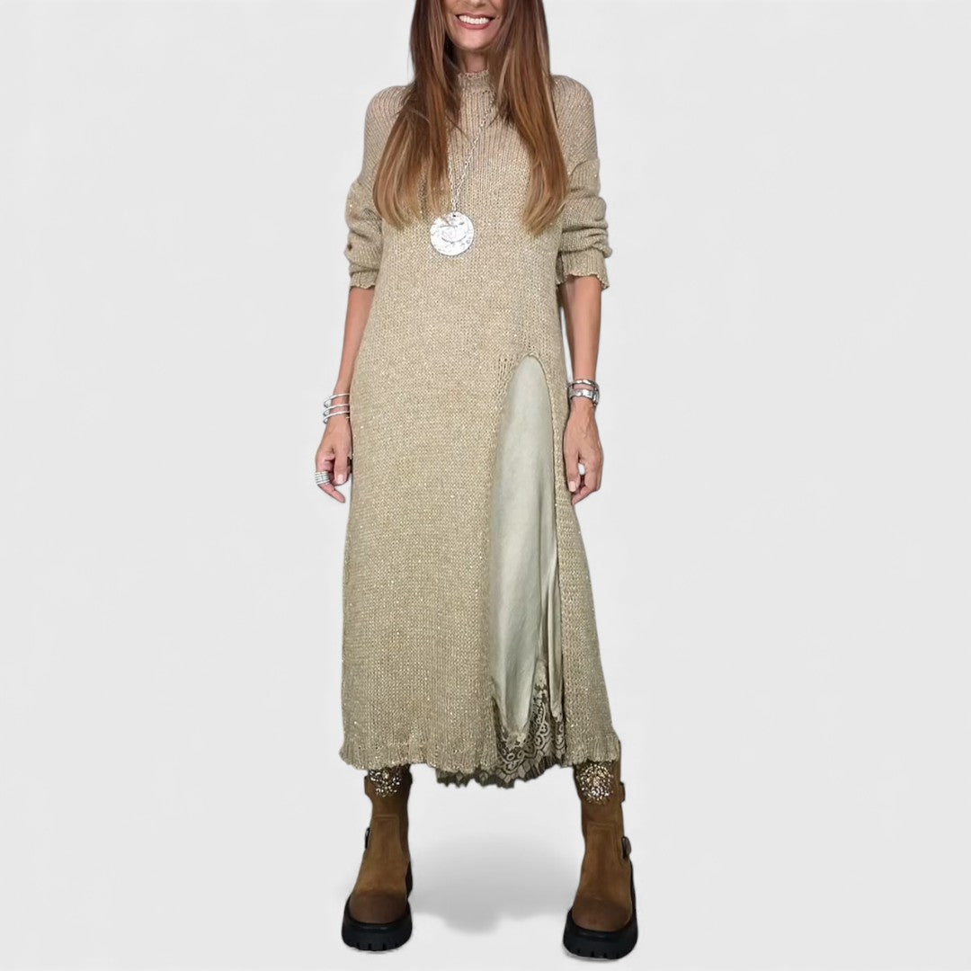 Lena | elegante abito lungo in maglia