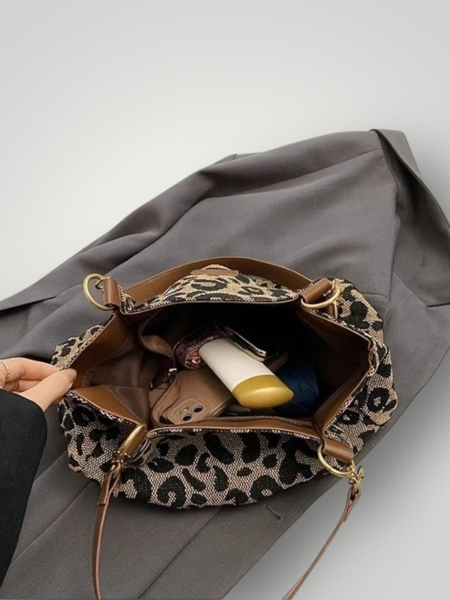 Leonara | Borsa a Tracolla con Stampa Leopardo