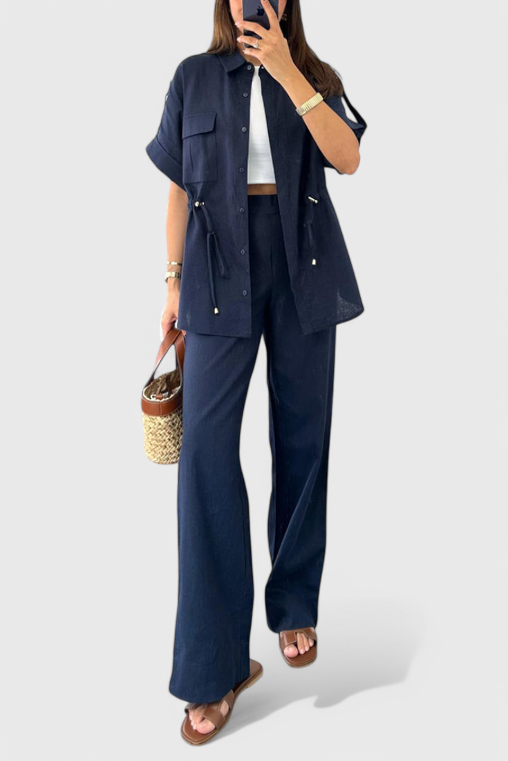Lani Set Relax con Camicia e Pantaloni