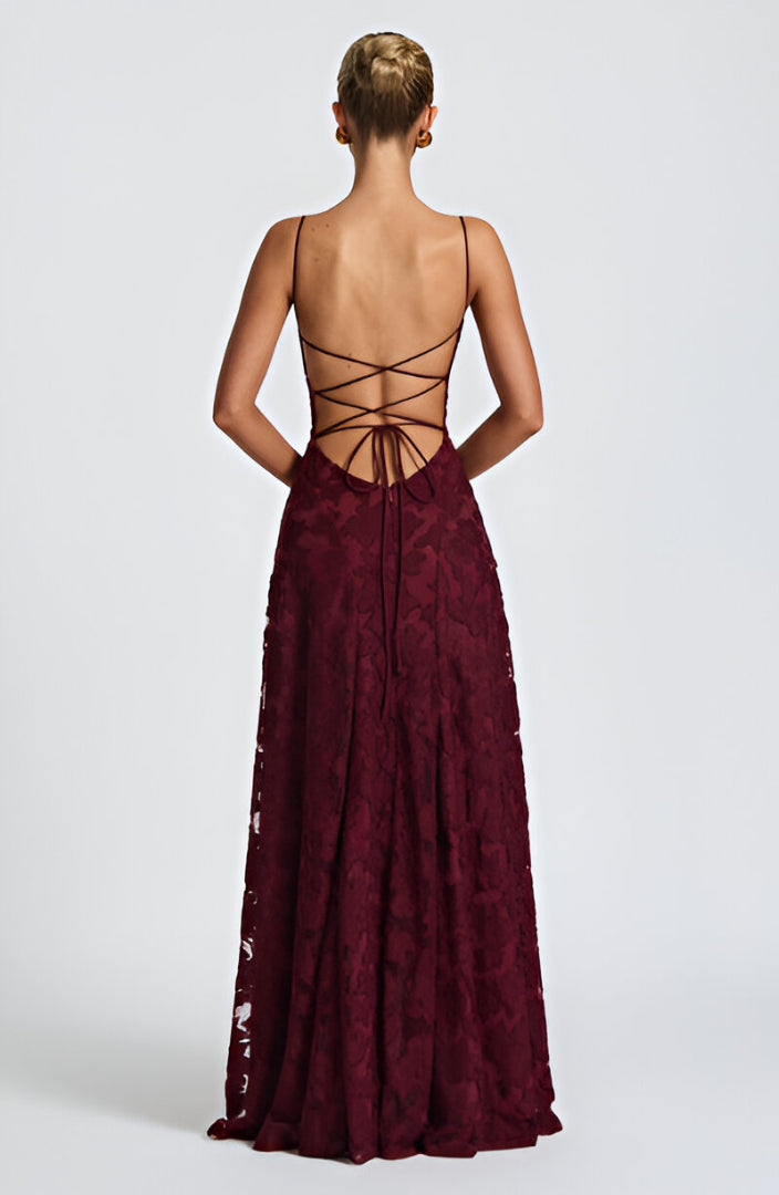 Francisa - Maxi Abito con Corsetto in Pizzo