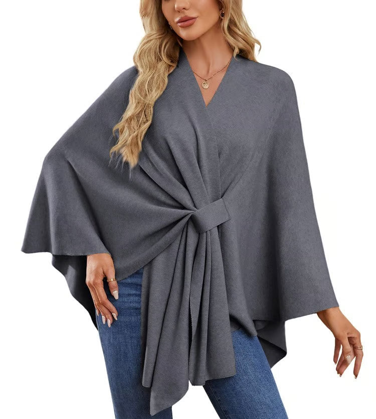 Maegan | Elegante scialle tipo poncho con morbida apertura frontale
