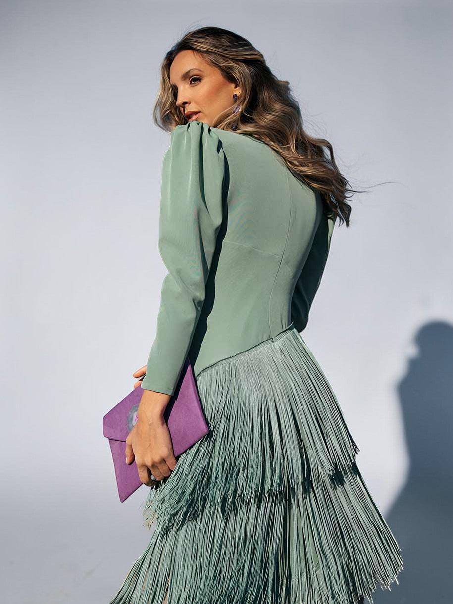 Sofia | Abito Elegante con Frange