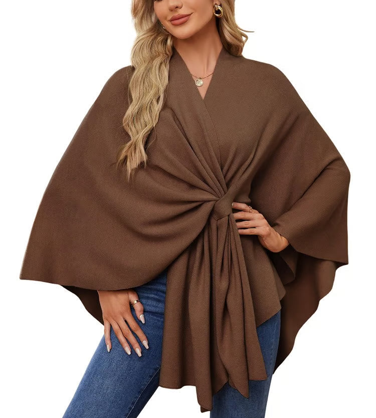 Maegan | Elegante scialle tipo poncho con morbida apertura frontale