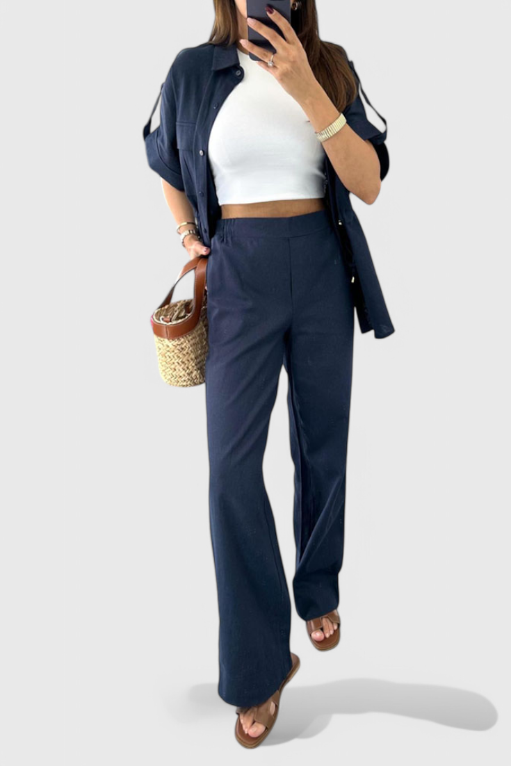 Lani Set Relax con Camicia e Pantaloni