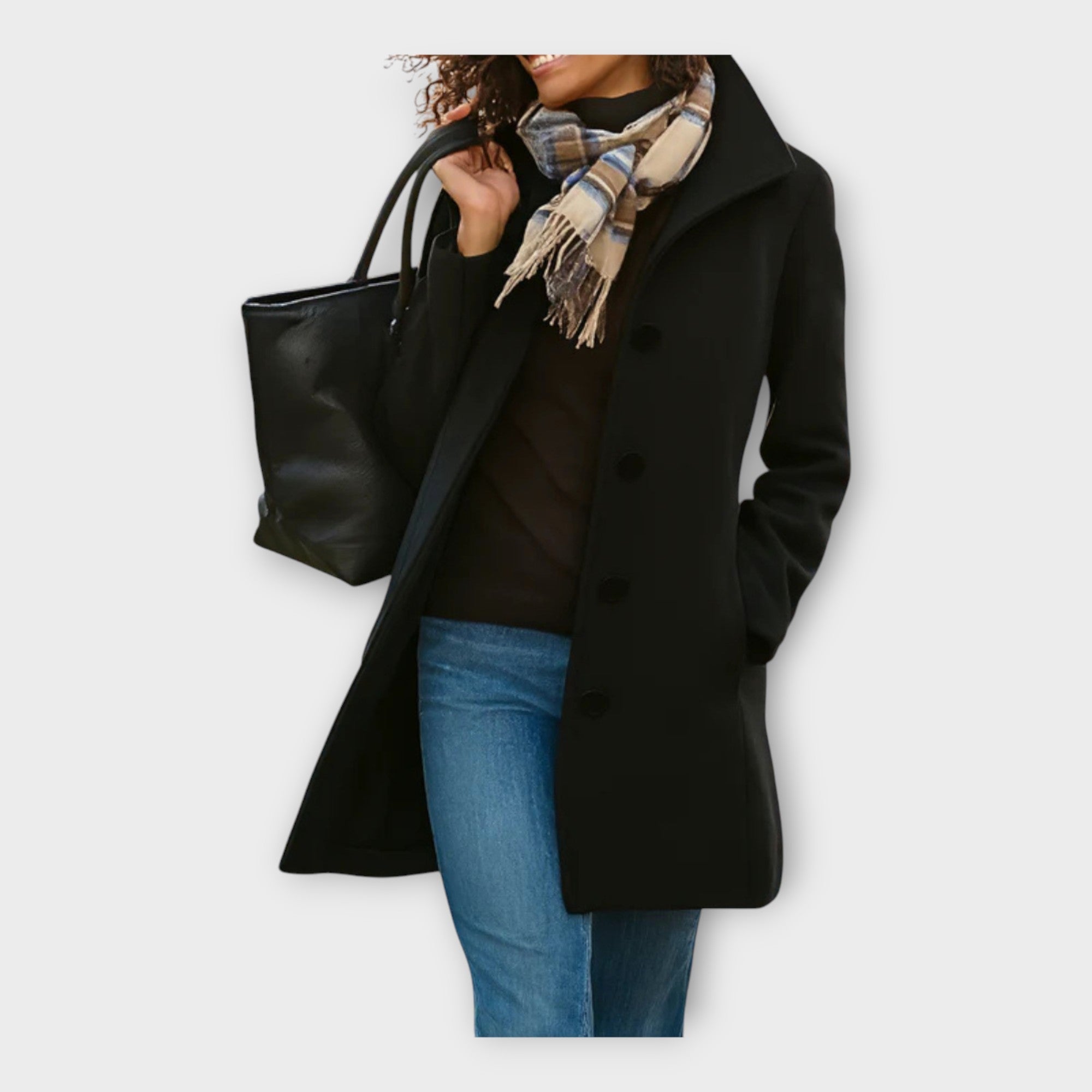 Cappotto Elegante in Lana con Bottoni