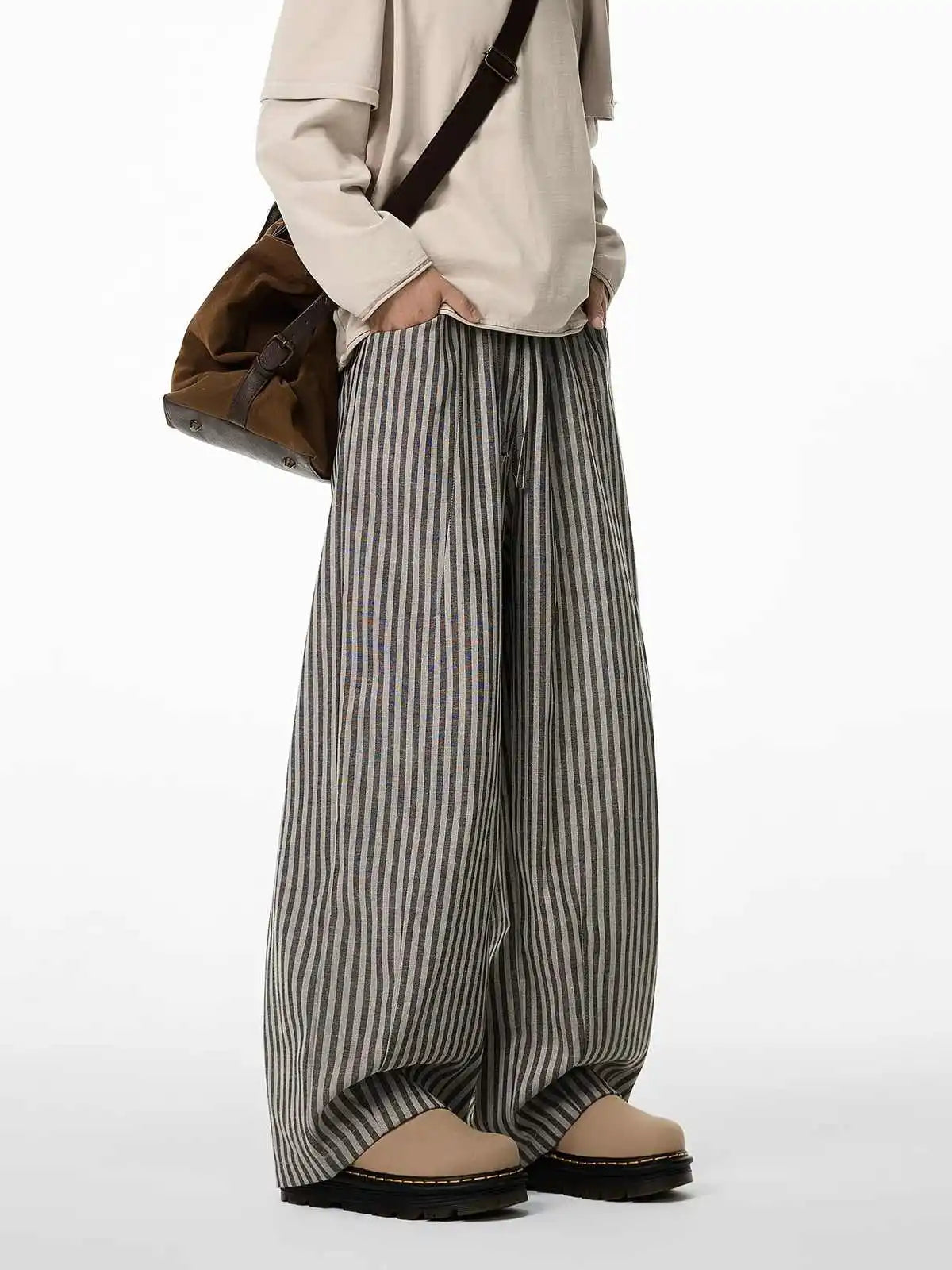 Kuro - Pantaloni Baggy a Righe