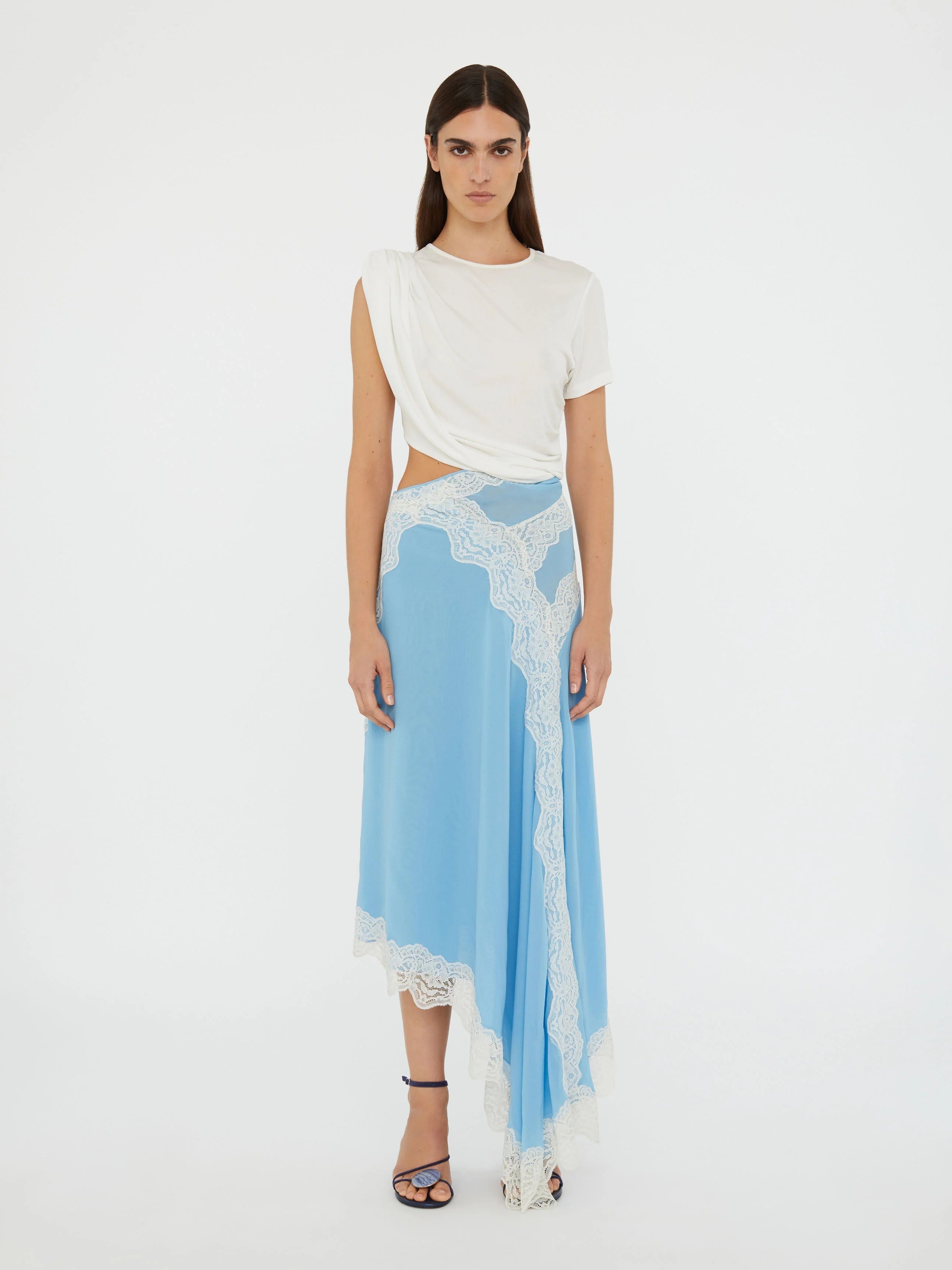 Alice | Abito midi con dettaglio arricciato tipo blusa