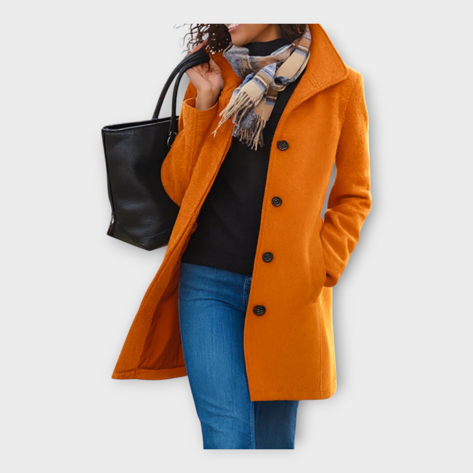 Cappotto Elegante in Lana con Bottoni