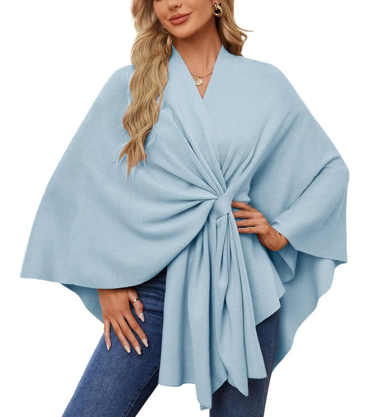 Maegan | Elegante scialle tipo poncho con morbida apertura frontale