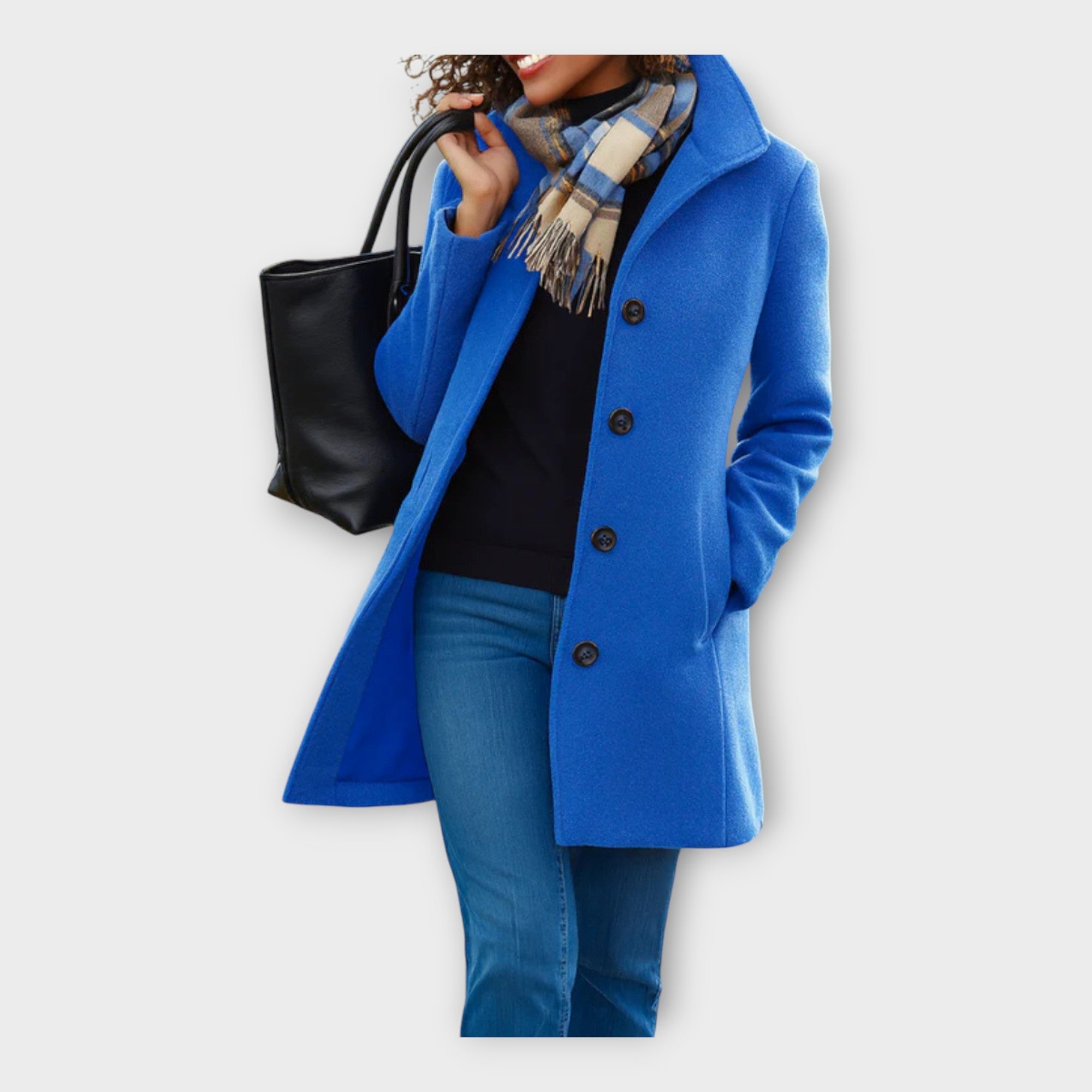 Cappotto Elegante in Lana con Bottoni