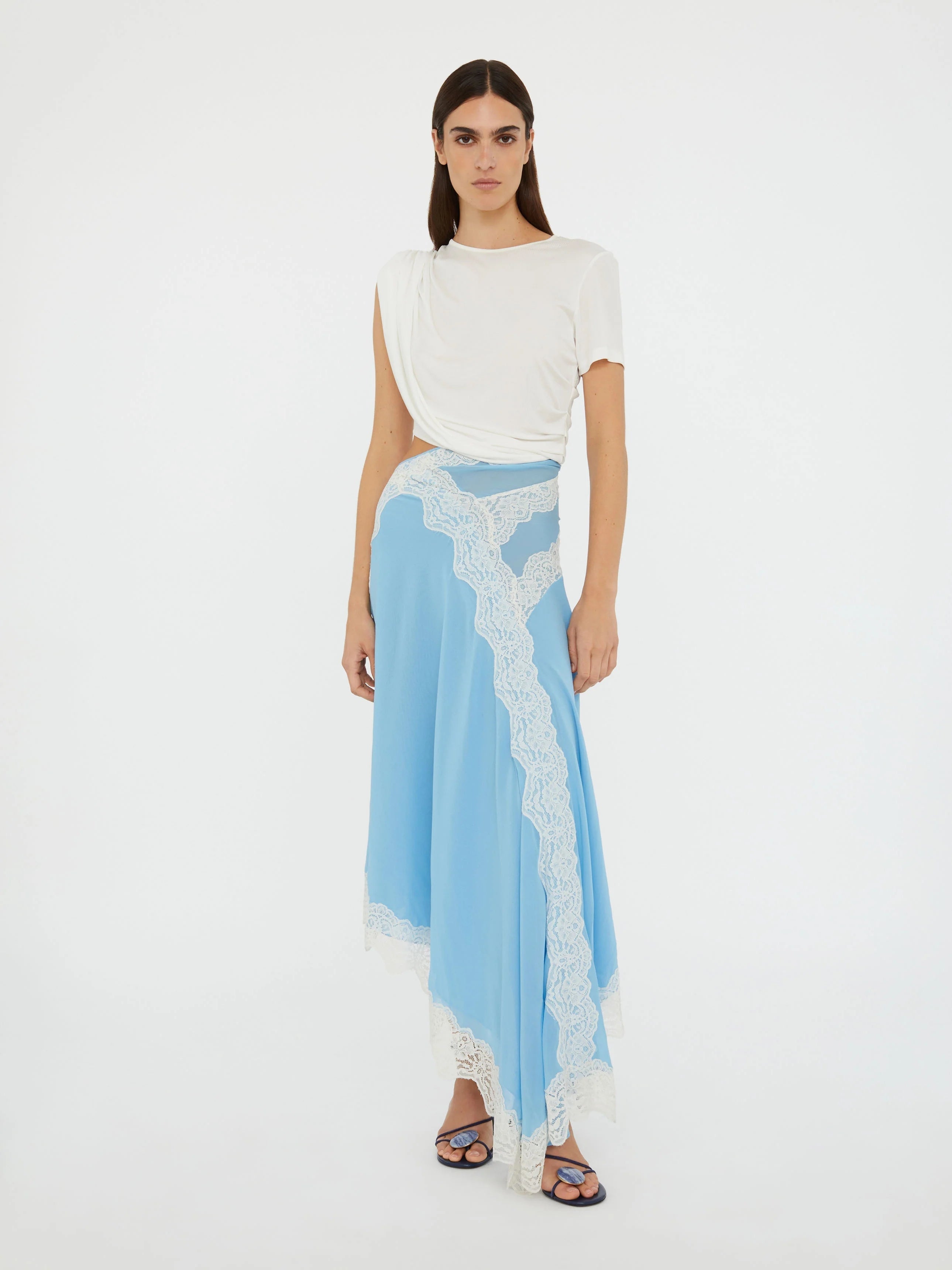 Alice | Abito midi con dettaglio arricciato tipo blusa