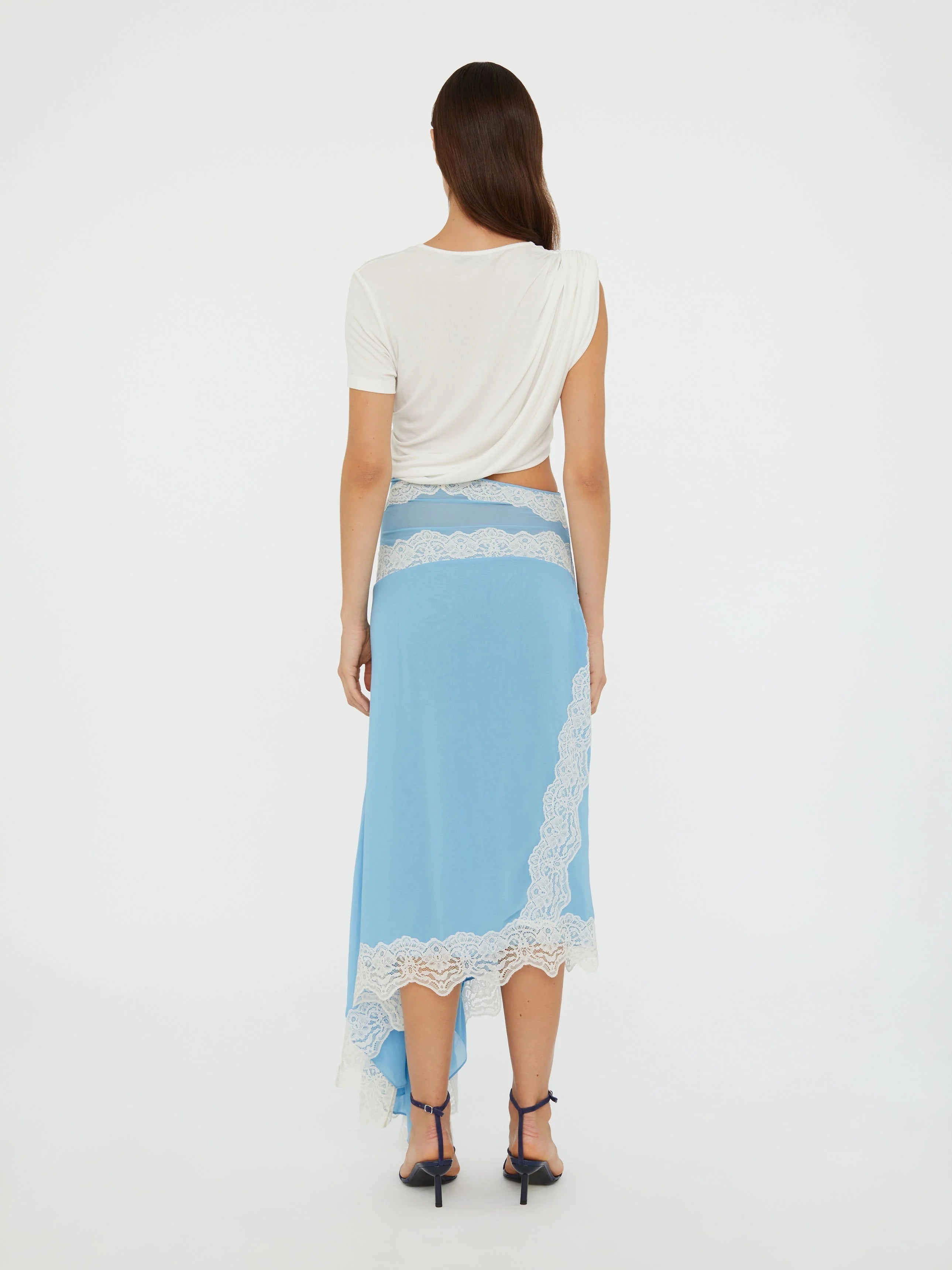 Alice | Abito midi con dettaglio arricciato tipo blusa