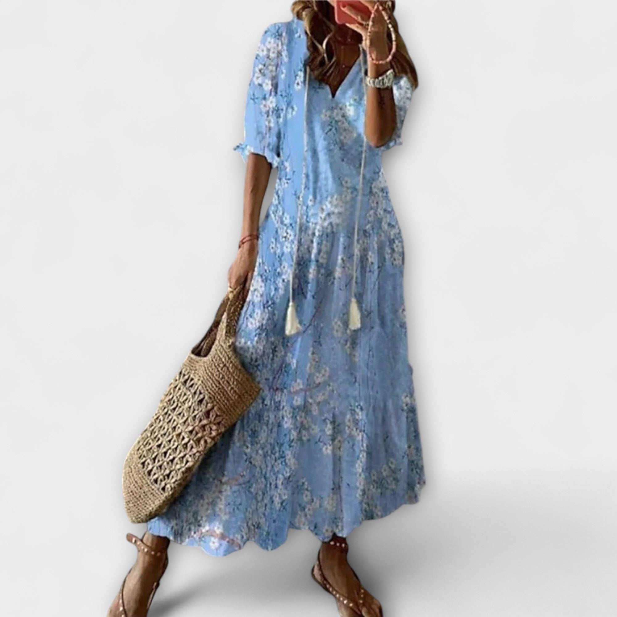 Anna — Abito Estivo Bohemien con Silhouette Fluida