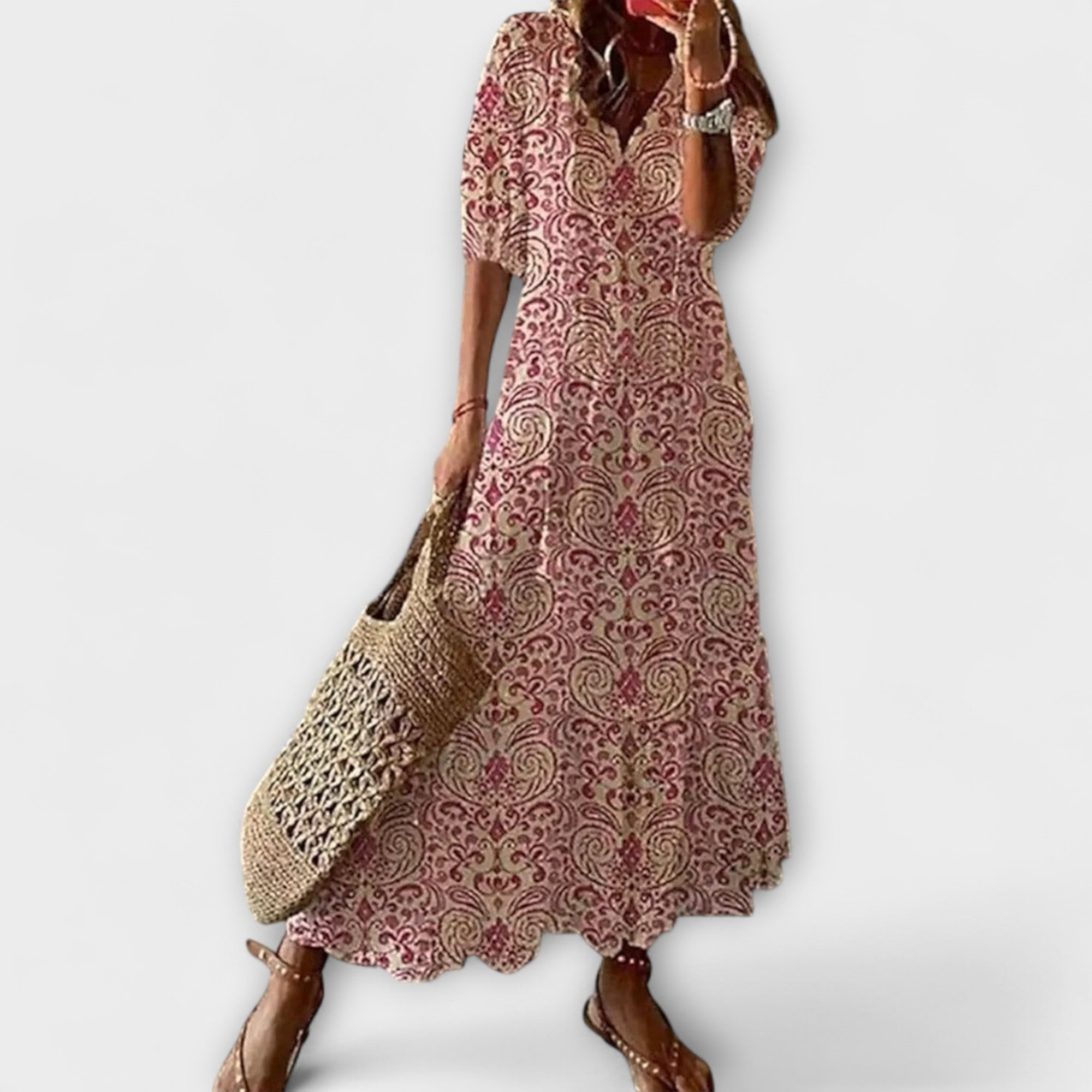 Anna — Abito Estivo Bohemien con Silhouette Fluida
