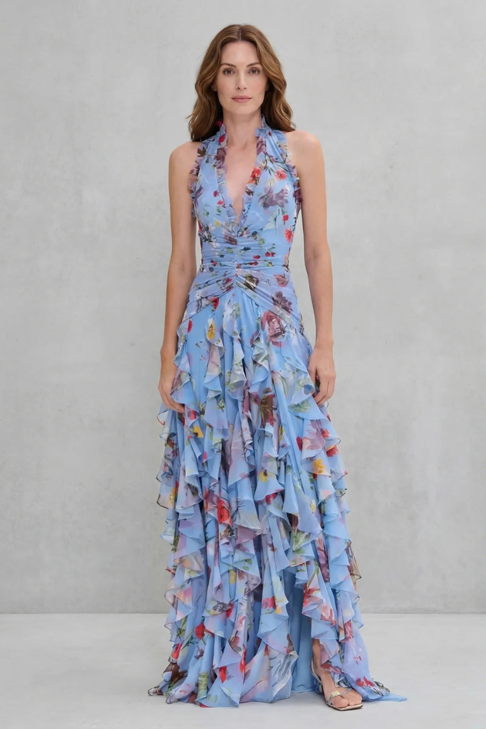 Bella | Vestito lungo con collo halter