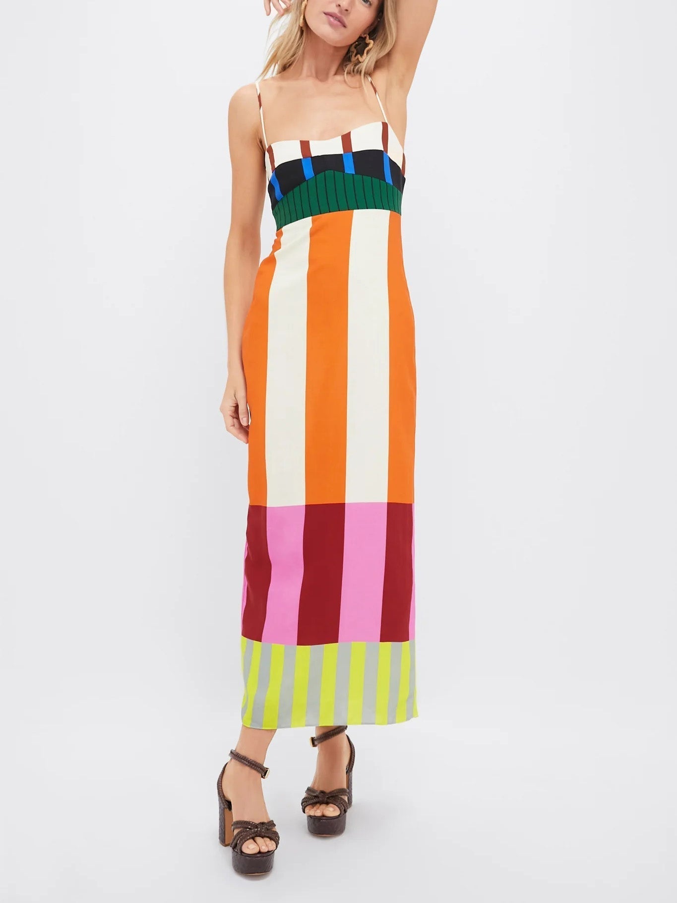 Paloma | Abito Maxi Multicolore con Righe