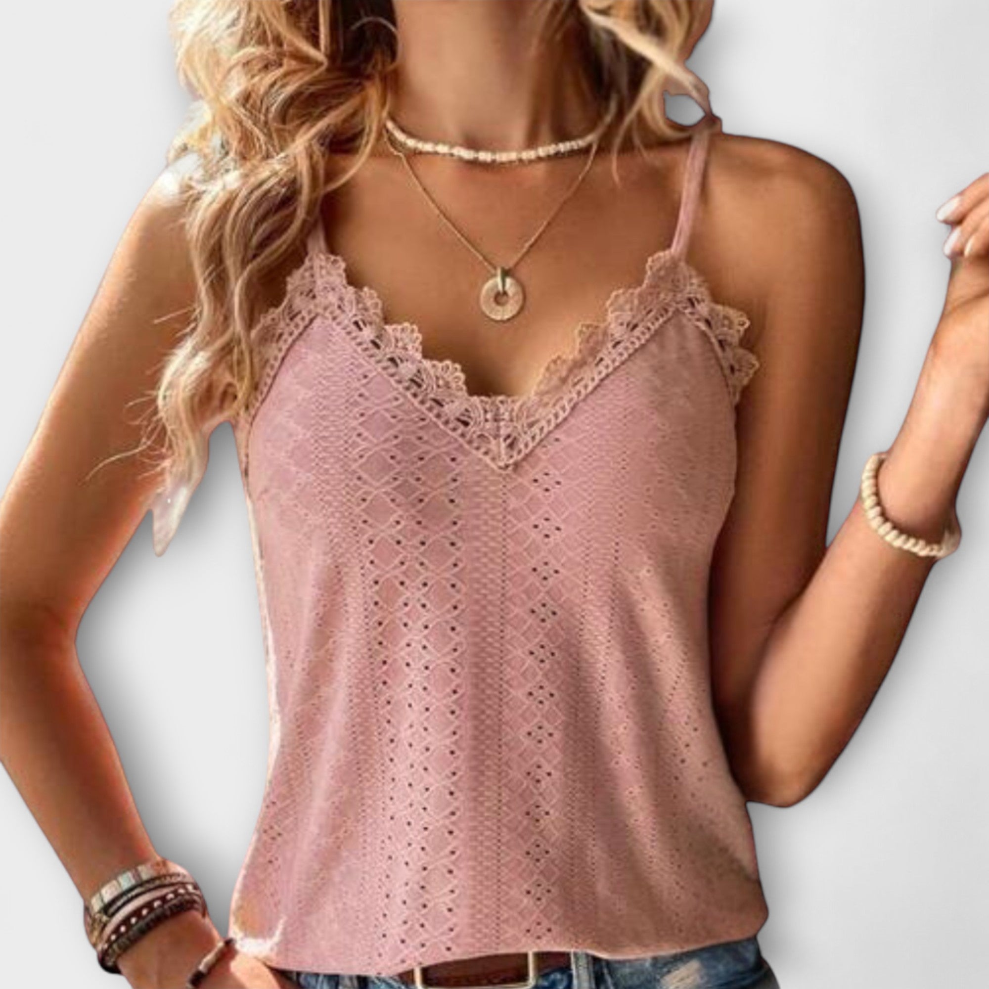 Top Estivo Femminile Elegante con Scollo a V