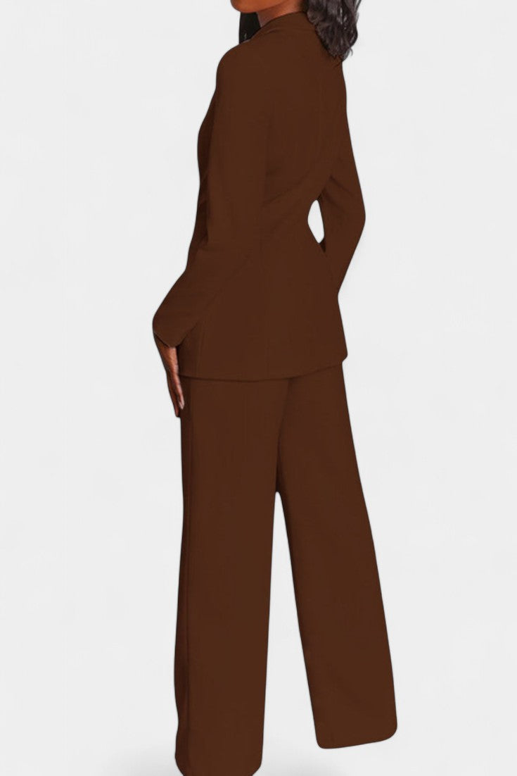 Marnie Set Giacca su Misura e Pantaloni a Gamba Larga