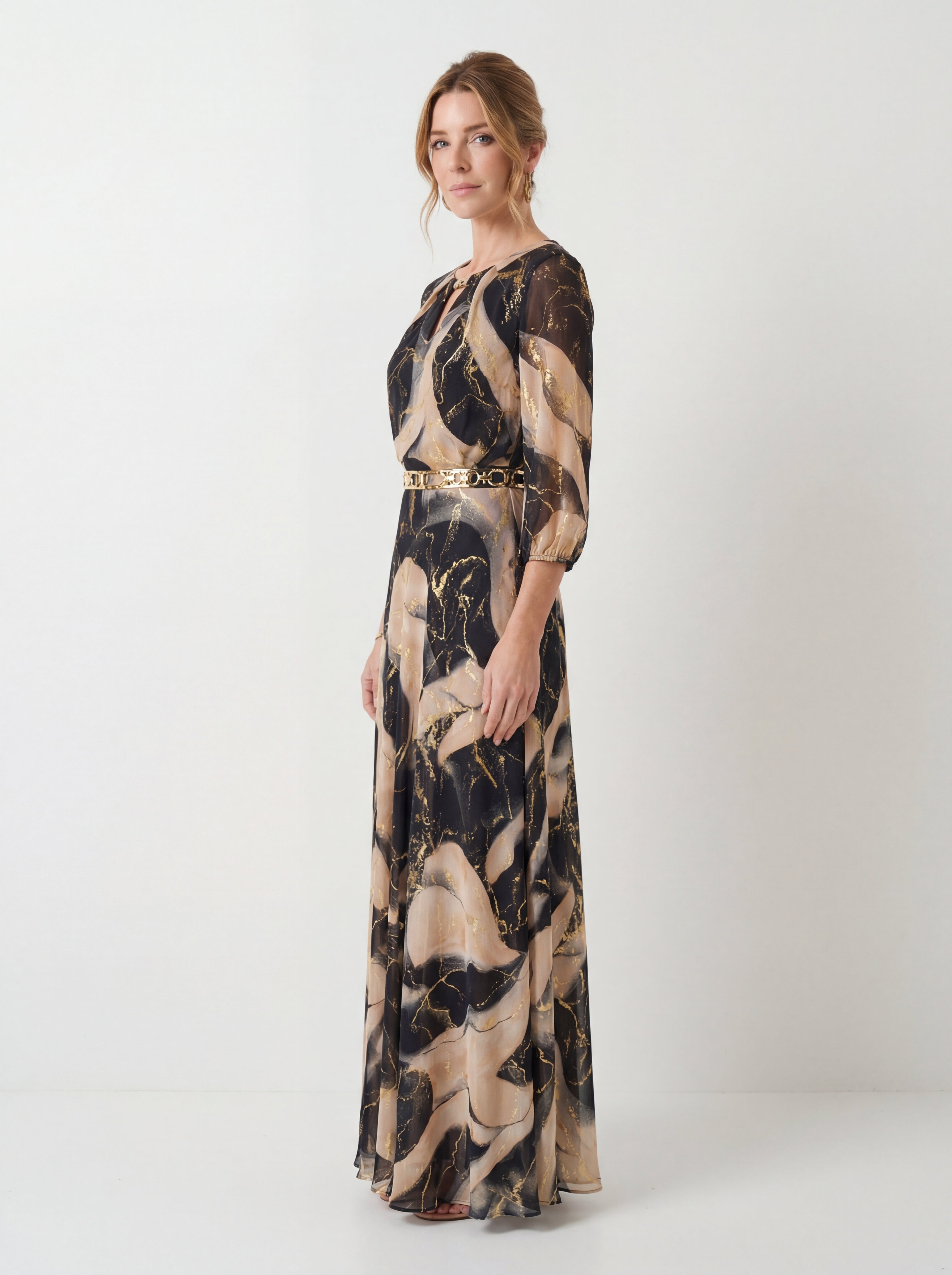 Vestito in Chiffon Stampato