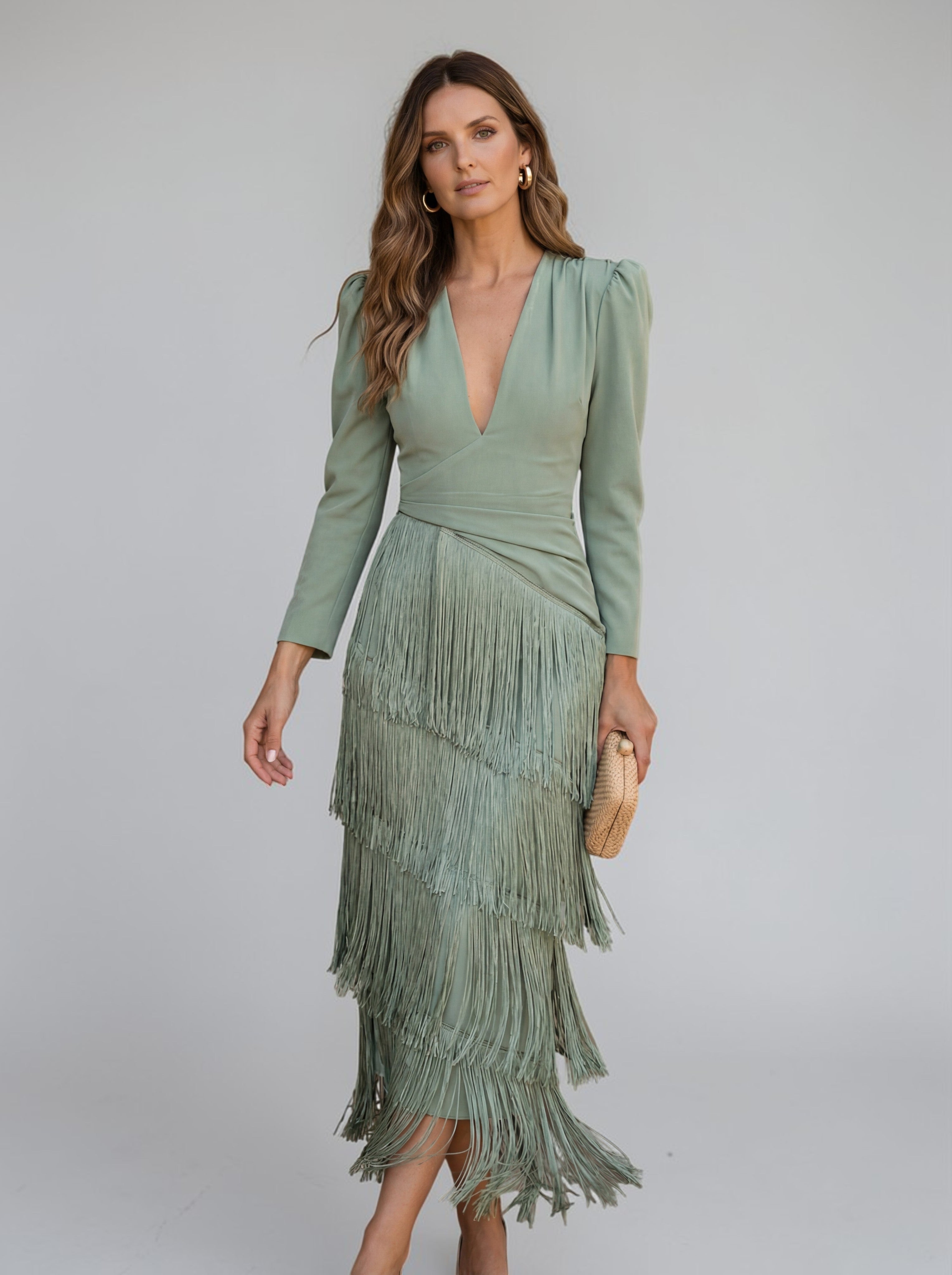 Sofia | Abito Elegante con Frange