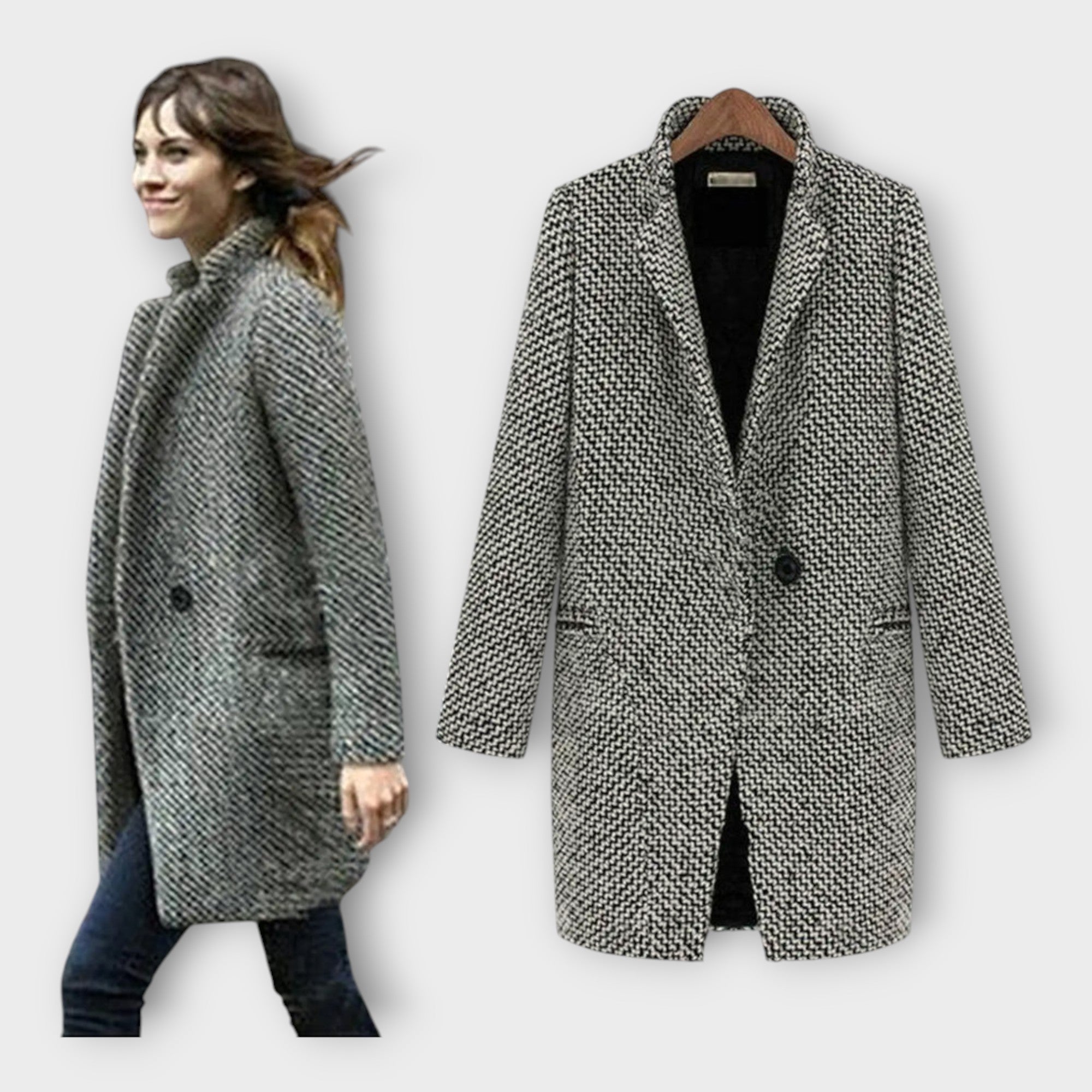 Cappotto Elegante in Lana dallo Stile Senza Tempo