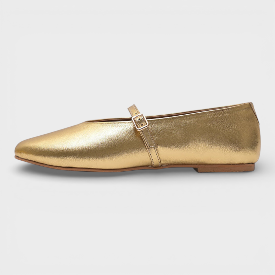 Navea | Mary Jane Flats Oro