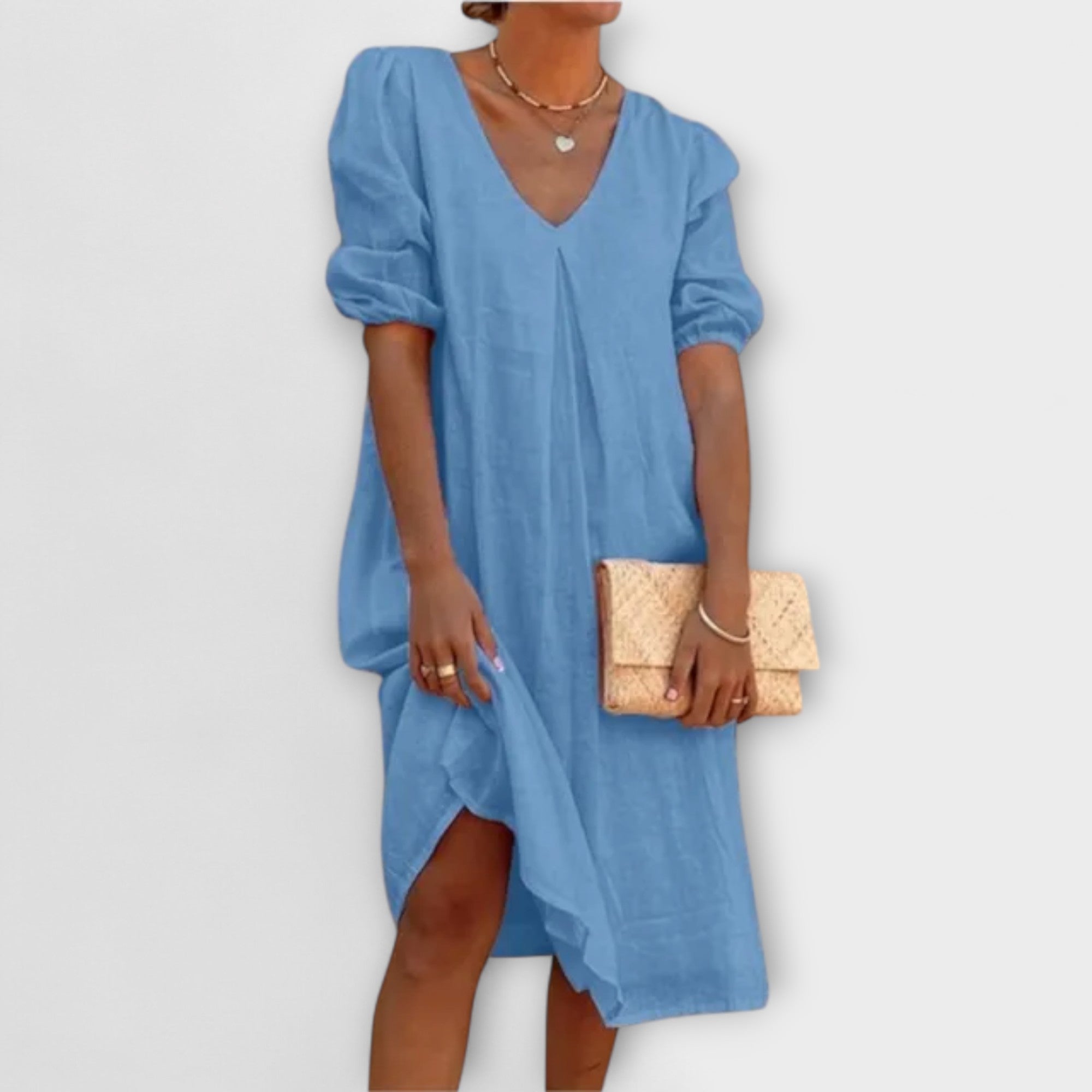 Fanny — Abito Estivo Elegante con Dettagli in Maglia