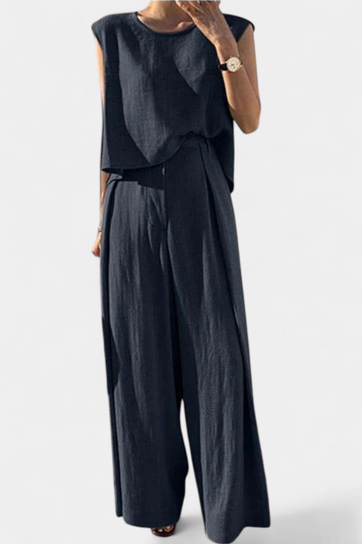 Lauren Set di Due Pezzi con Pantaloni Larghi