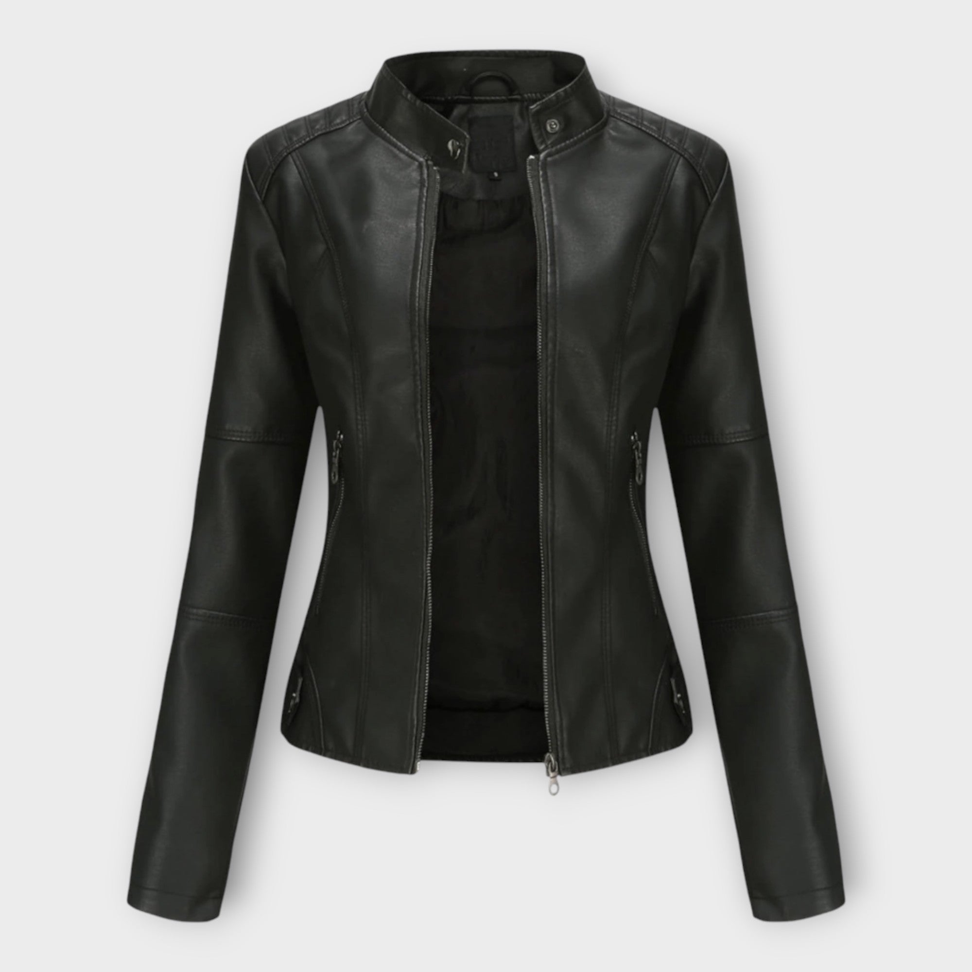 Giacca in Pelle Elegante con Linea Moderna e Estetica Senza Tempo