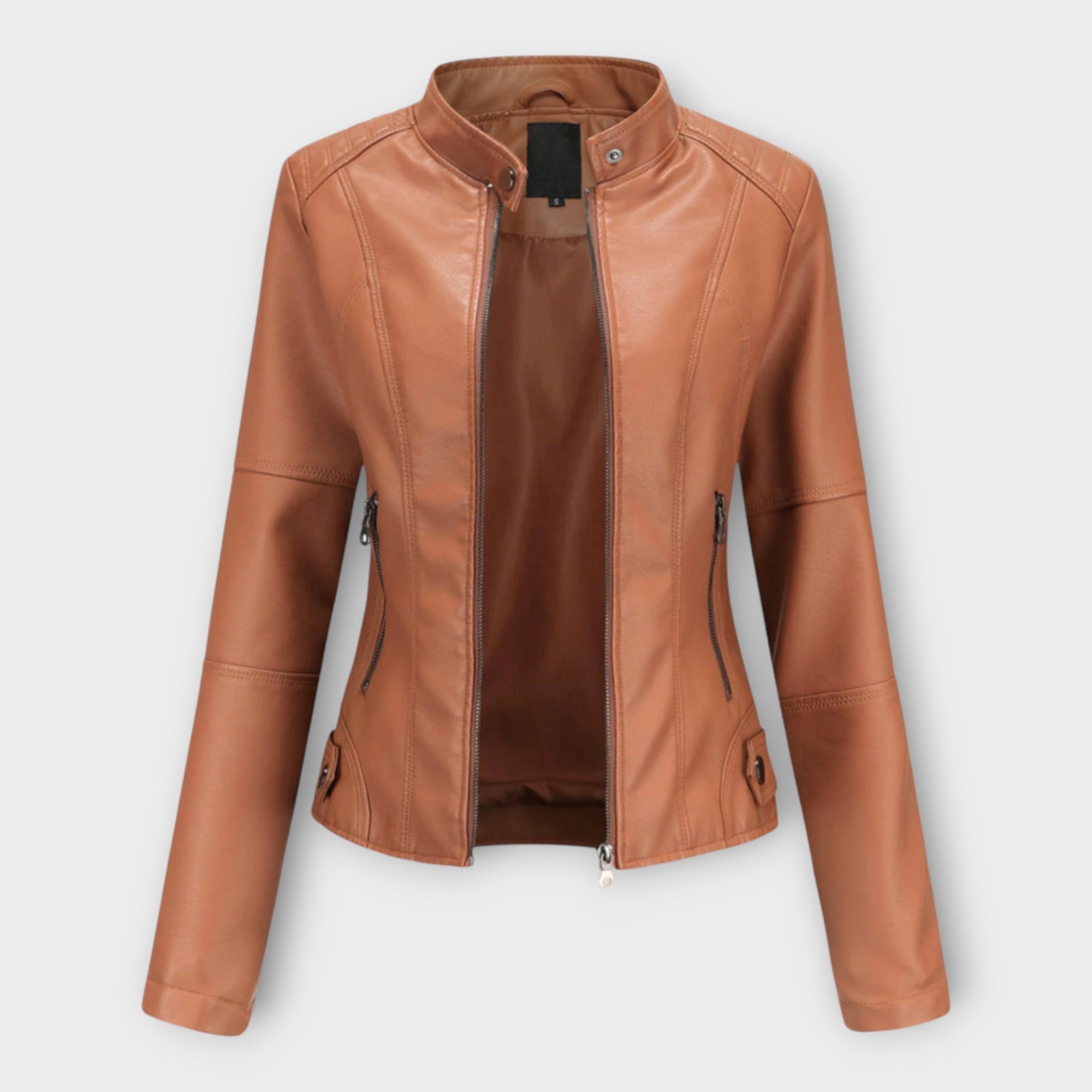 Giacca in Pelle Elegante con Linea Moderna e Estetica Senza Tempo