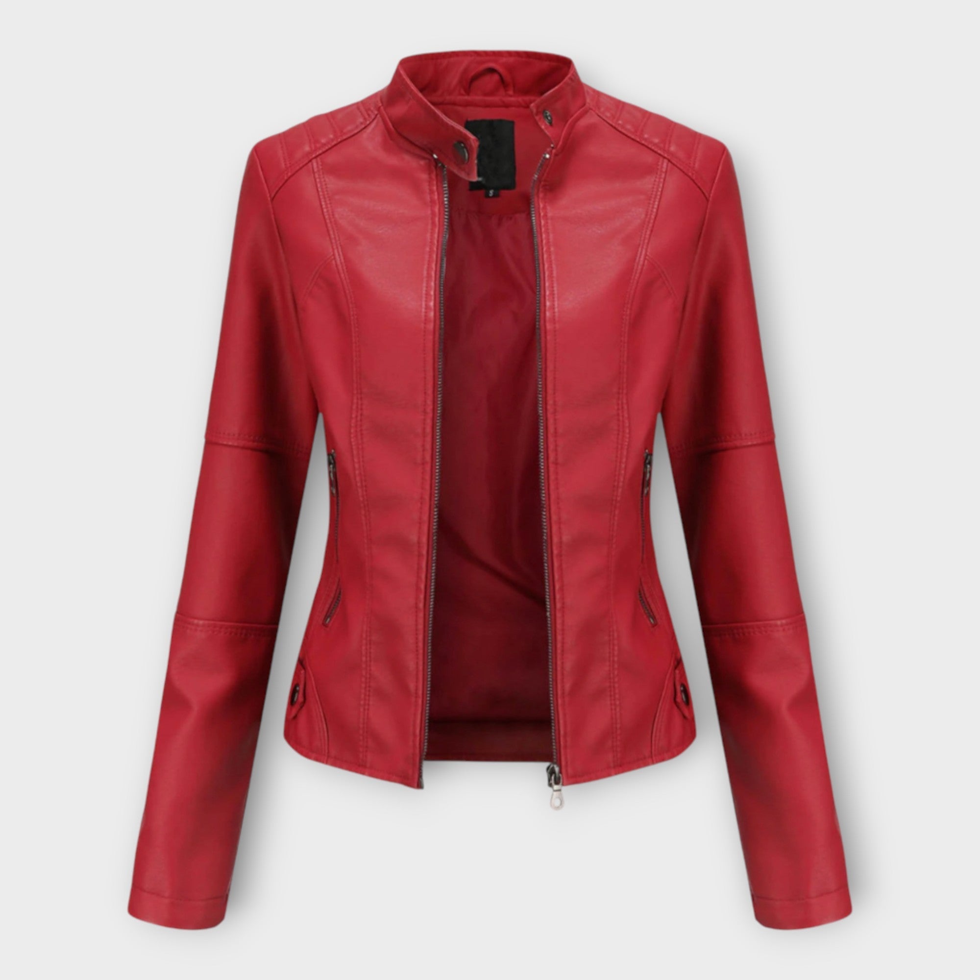 Giacca in Pelle Elegante con Linea Moderna e Estetica Senza Tempo