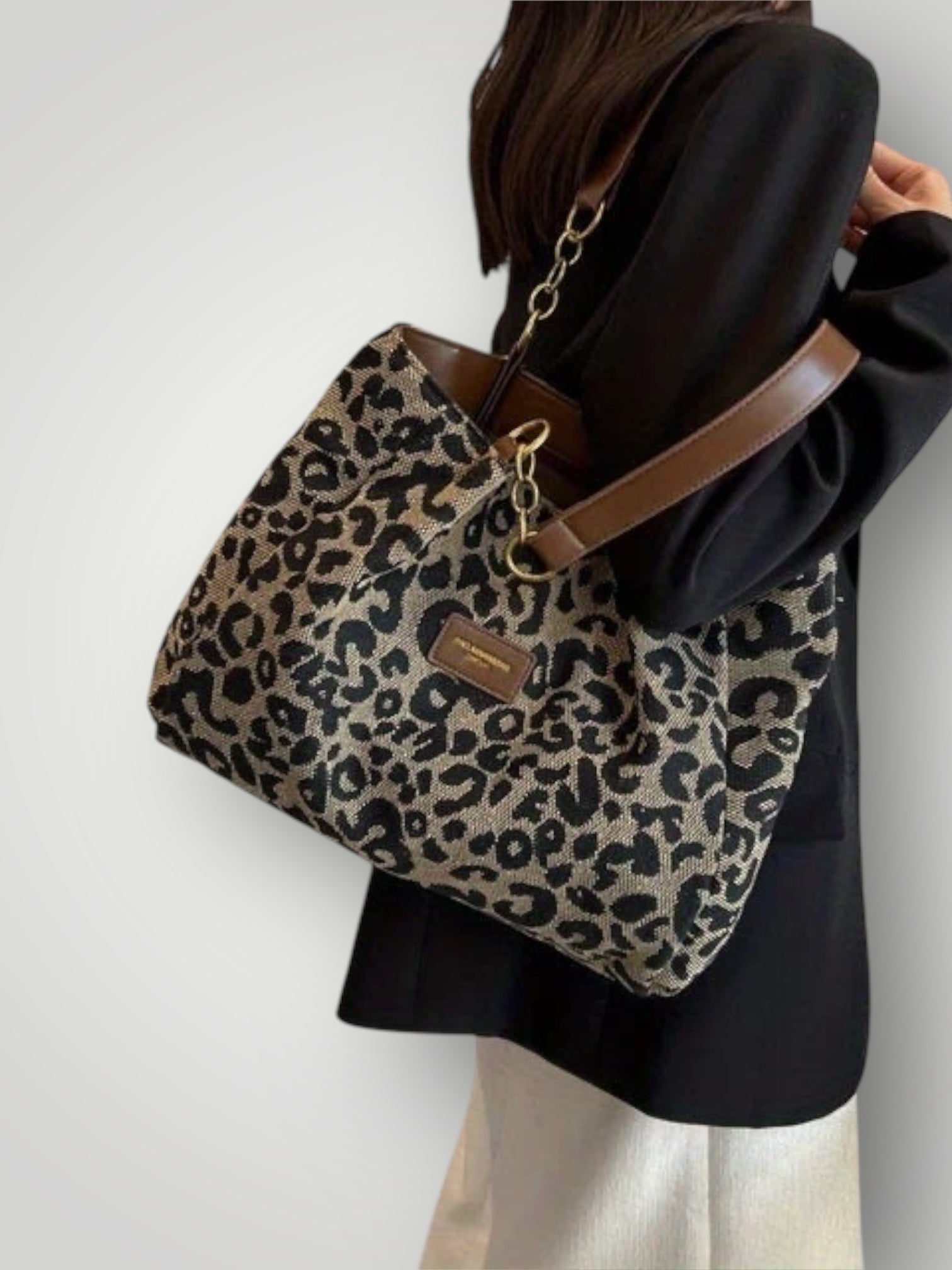 Leonara | Borsa a Tracolla con Stampa Leopardo