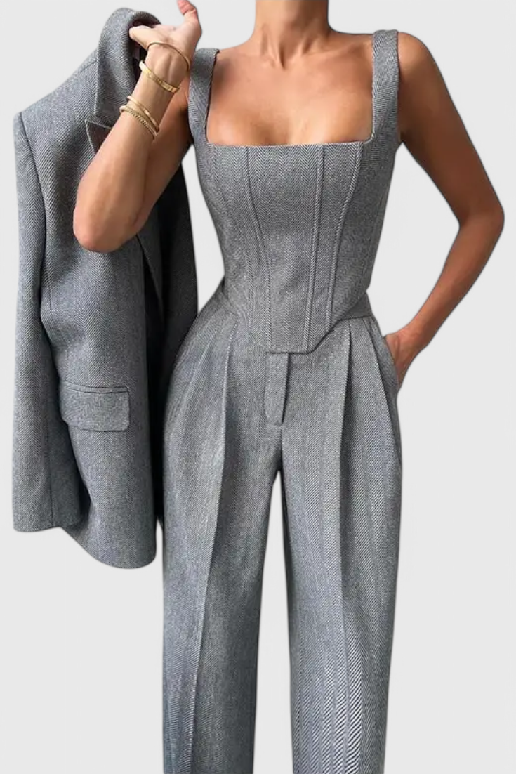 Evena Completo con Pantaloni per un'Eleganza Sicura