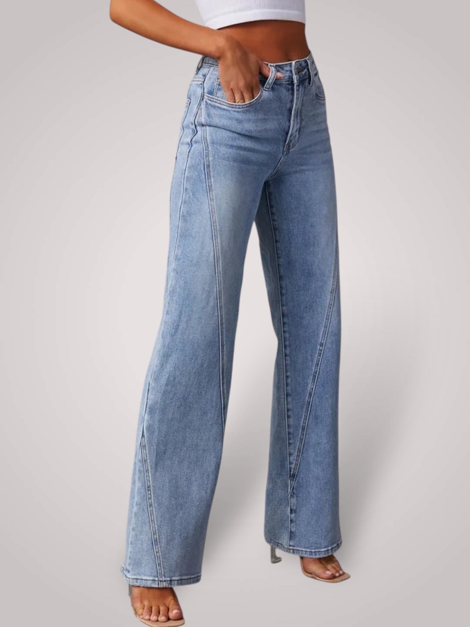 Loba | Jeans a vita media con gamba larga