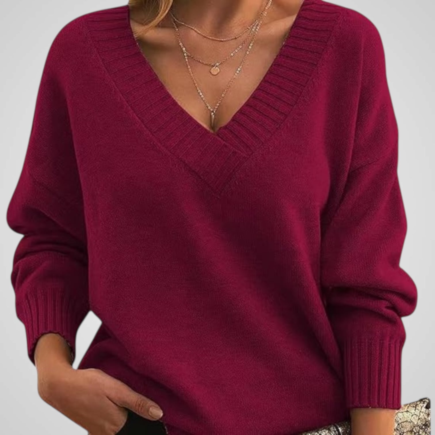 Anni | Maglione in Cashmere a V Collo Scollo